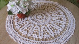 ЦВЕТОЧНАЯ САЛФЕТКА В ТЕХНИКЕ БРЮГГСКОГО КРУЖЕВА. ЧАСТЬ 2