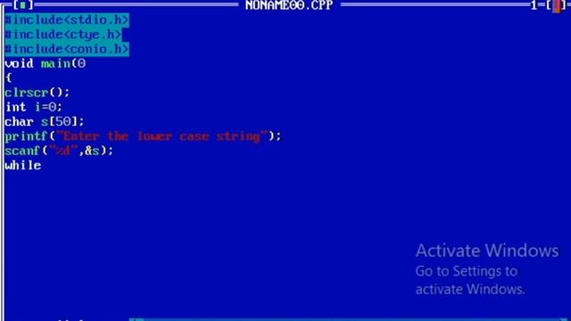 Convert a string into lowestcase to uppercase using c/c++programming language.c programming languag смотреть онлайн