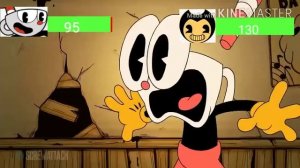 Bendy vs cuphead    BUT WITH HEALTH BAR  Бенди против капхед    Но с жизнями!!! я победил капхета
