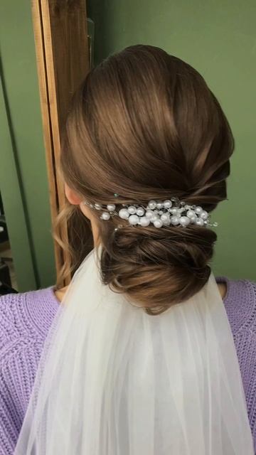 Прическа для невесты. Свадебная прическа с фатой смотреть онлайн