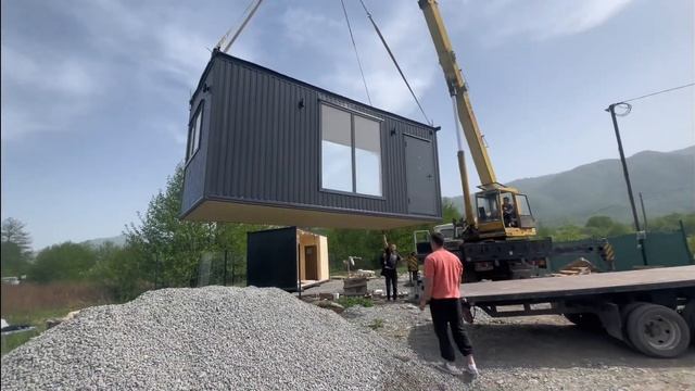 Дом из двух бытовок. Фундамент