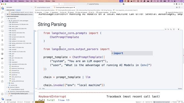 3 -Chaining with StrOutputParse смотреть онлайн