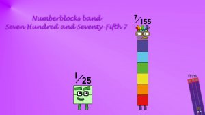 Numberblocks band Seven Hundred and Seventy-Fifth 7