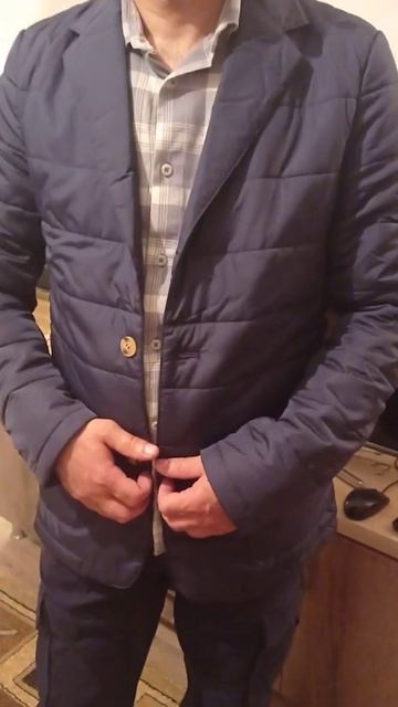 Утеплённый стёганый пиджак для мужчины смотреть онлайн