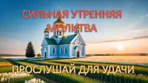 Сильная утренняя молитва. ПРОСЛУШАЙ ДЛЯ УДАЧИ