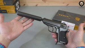 Макет вальтера с глушителем Denix D7 1311 Walther PPK