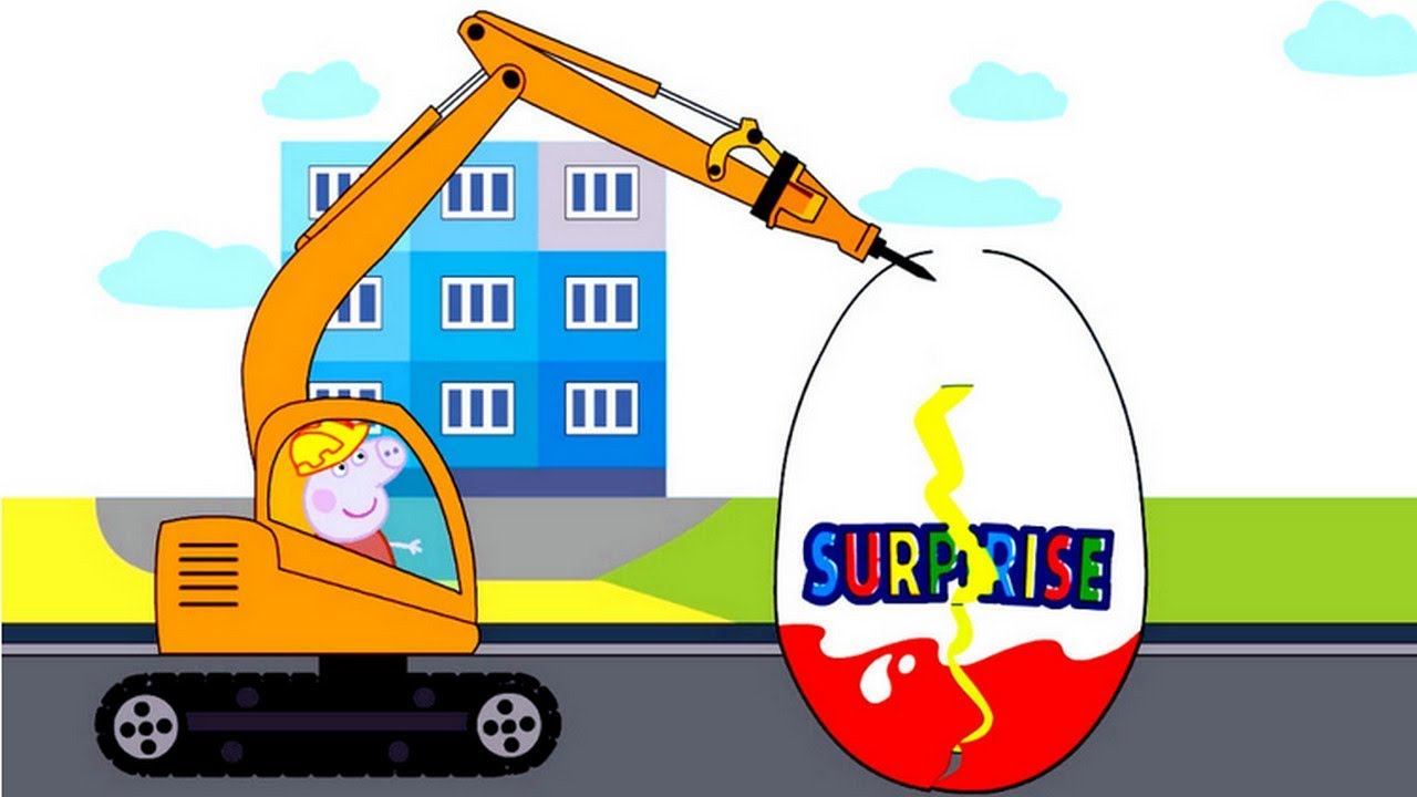 Мультик про машинки. Строительная и дорожная техника для детей. Киндер сюрпризы. ТОП ТОП смотреть онлайн
