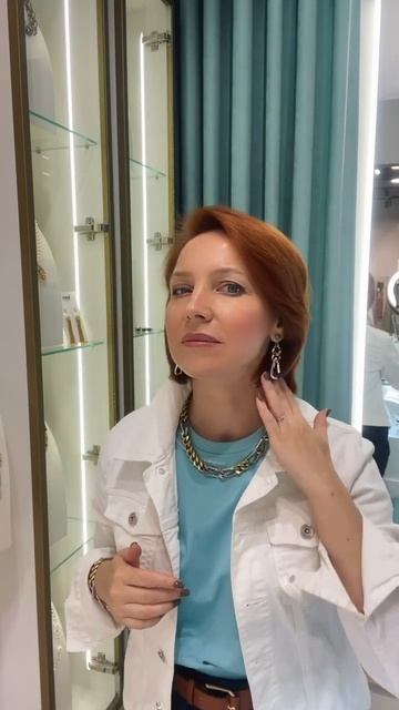 Колье, браслет и серьги "Глэм рок", биколор смотреть онлайн