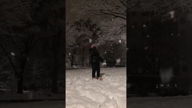 Снег впервые в жизни 😀 Япония 🗾 Токио 🌉