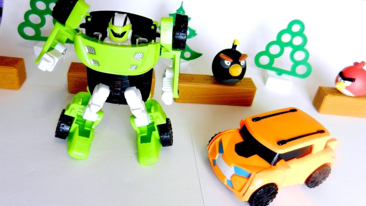 Тоботы - Трансформеры и Птички Энгри Бердс. Видео с игрушками смотреть онлайн
