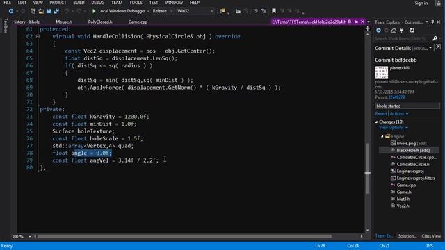 C++ Game Project [Black Hole Gravity] HUGS - Episode 6 смотреть онлайн