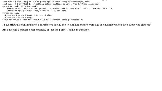 Ubuntu: How to convert an mpeg2 to a streamable or fragmented mp4? смотреть онлайн