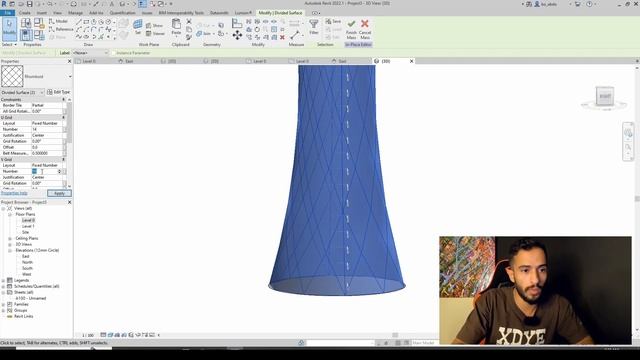 Revit how to do tornado tower in 9 min ( in place mass) смотреть онлайн