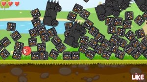 Красный Шар - мод на 100 машин и квадратов на уровне ! Red Ball 4 mod шарик от Спуди   !