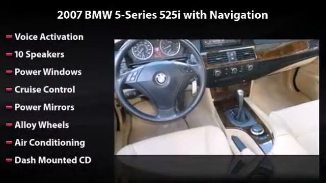 2007 BMW 5-Series 525i with Navigation смотреть онлайн