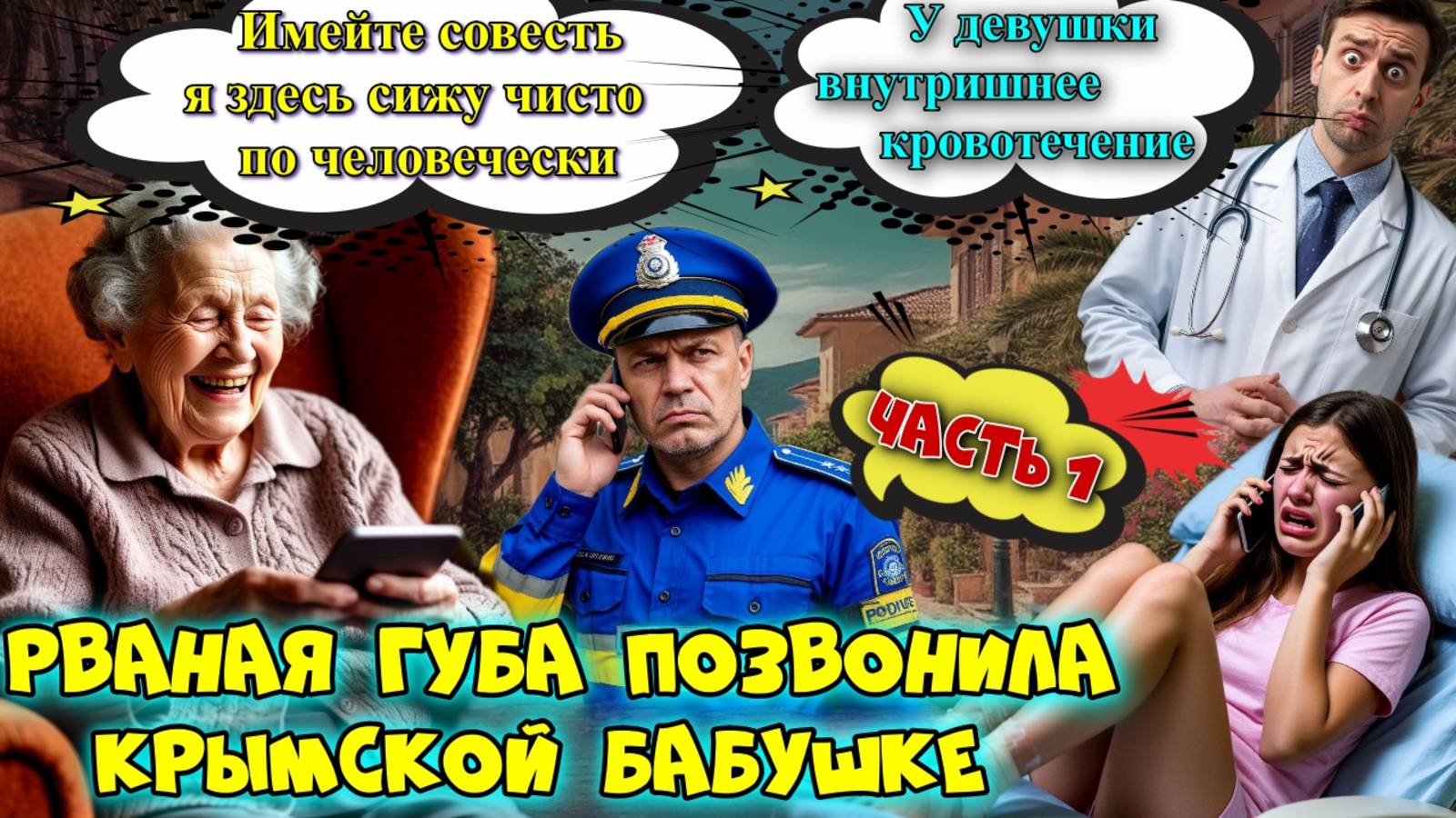 СТРАДАНИЯ МОШЕННИЦЫ С РВАНОЙ ГУБОЙ ДЛЯ БАБУШКИ ИЗ КРЫМА ЧАСТЬ 1 смотреть онлайн