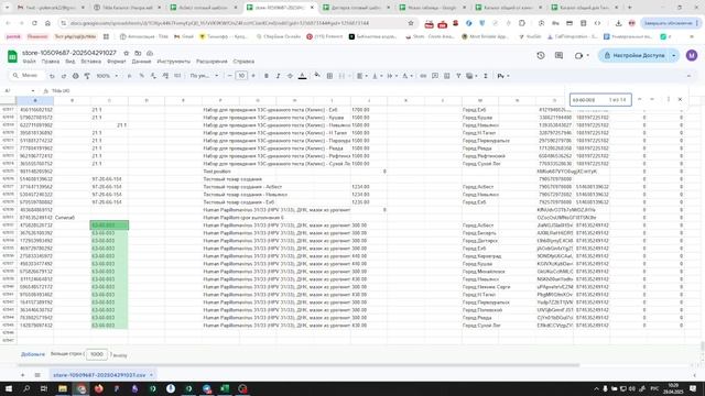 Добавление новых товаров.