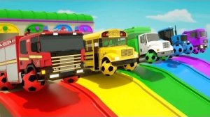 Колеса в форме футбольного мяча - Колеса на автобусе B Детские стишки и песенки