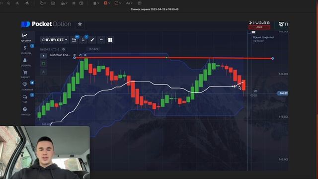 100% СИТУАЦИЯ / По индикатору  DONCHIAN CHANNELS / PocketOption СТРАТЕГИЯ / #pocketoption #трейдинг