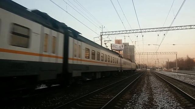 Опытный ЭП2Д-0002 ЦППК Перекраска Наше Подмосковье На перегоне Матвеевское-Очаково смотреть онлайн