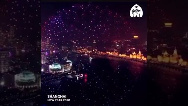 Шоу дронов в Сингапуре!Новый Год 2020г. смотреть онлайн