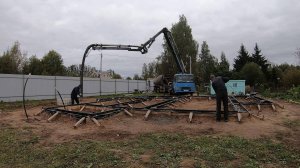 Заливка фундамента