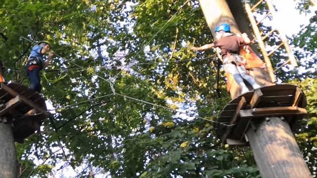 #skypark #vdnh #вднх #веревочныйпарк Прохождение оранжевой трассы в веревочном парке SkyPark на ВДН