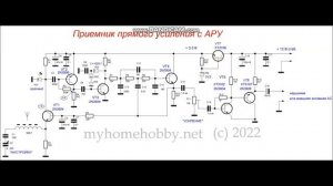 Простой приемник прямого усиления с АРУ на средние волны.