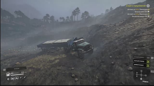 SnowRunner Сложный режим,играю без модов. Руль. Logitech Driving Force GT