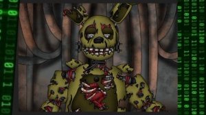 маленькая анимация, где спрингтрап пытается снять маску.