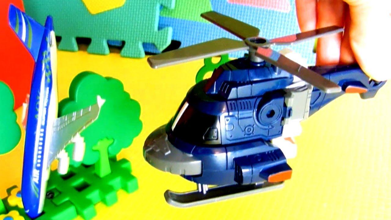 Тоботы - трансформеры. Крушение самолета. Видео с игрушками и машинками смотреть онлайн