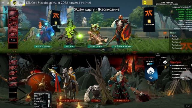 🆕СПИРИТ НА МАЖОРЕ🔥 Team Spirit vs Fnatic [Bo2] — ESL One Stockholm 2022 Major смотреть онлайн