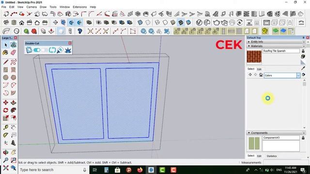 One click opening by using double cut plugin in sketchup#architecuture#civil#double cut plugin смотреть онлайн