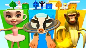 ЧАНК ☕️БАЛЕРИНА КАПУЧИНО vs 🍌ШИМПАНЗИНИ БАНАНИНИ vs 🪐САТУРНА САТУРНИТА В МАЙНКРАФТ! MINECRAFT