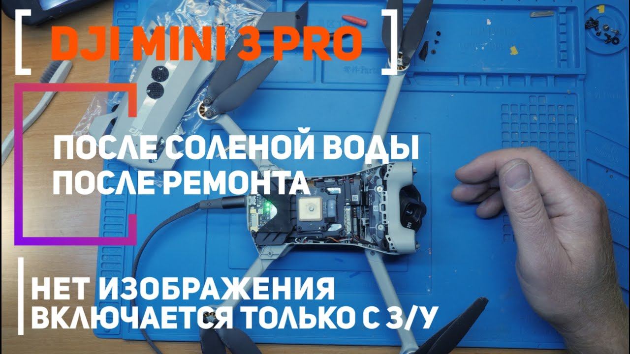 Dji Mini 3 Pro после соленой воды нет изображения