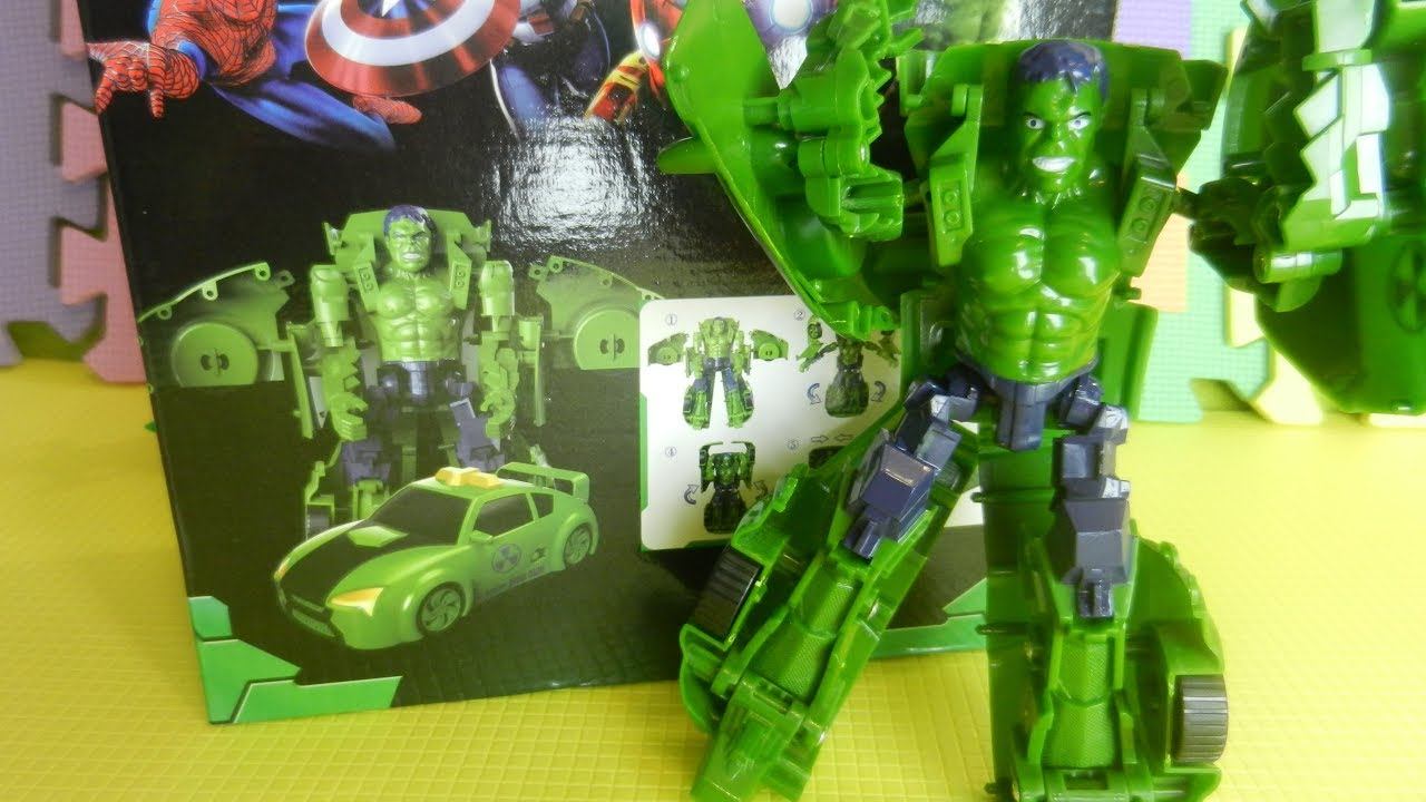 Игрушечные машины и Халк Трансформер. Видео с игрушками смотреть онлайн