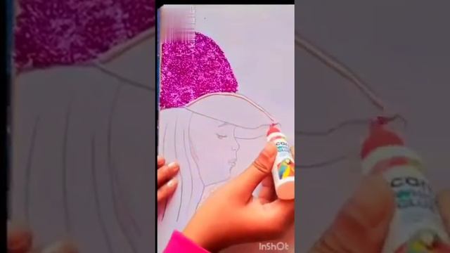 How to draw a girl wearing a Hat | with glitter cap | How to make a girl #youtubeshort #shorts смотреть онлайн