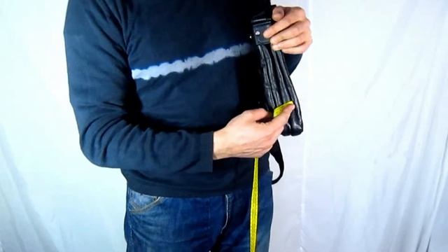 KS65 Черная кожаная сумка смотреть онлайн