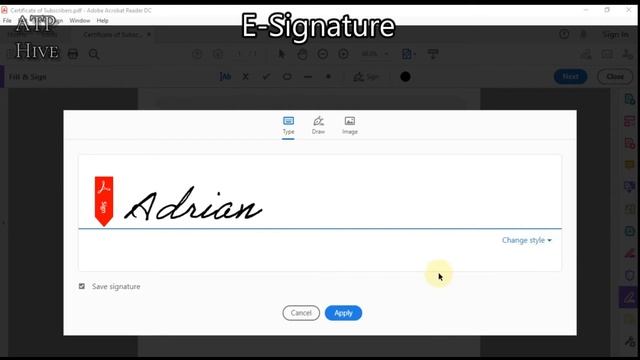 Sign a document without pen |ATP Hive| Tutorial смотреть онлайн
