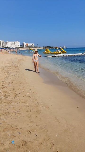 Кипр . Пляж Протарас. смотреть онлайн