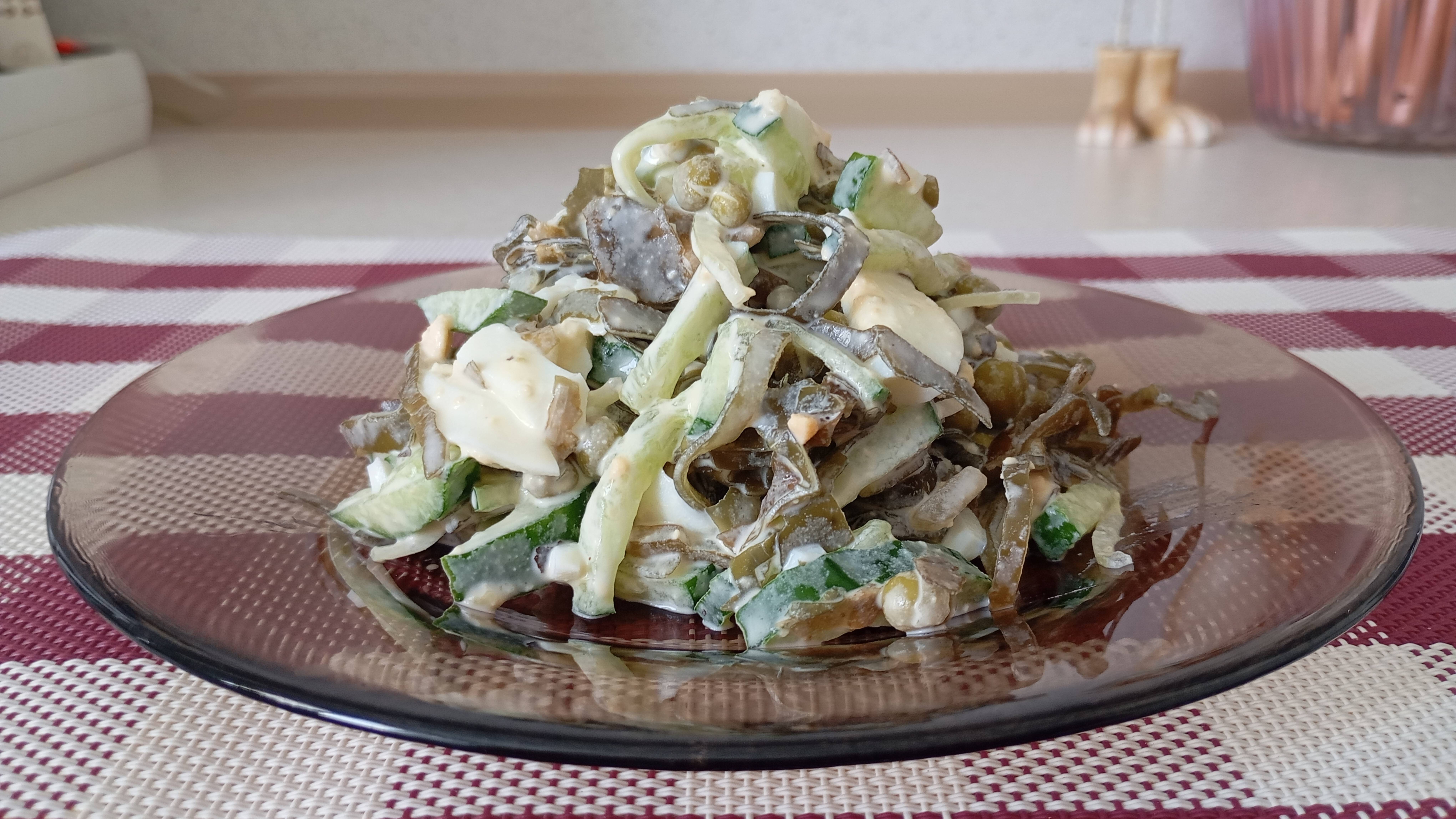 Салат с МОРСКОЙ Капустой и ЯЙЦОМ. Отличный салат по- быстрому! смотреть онлайн