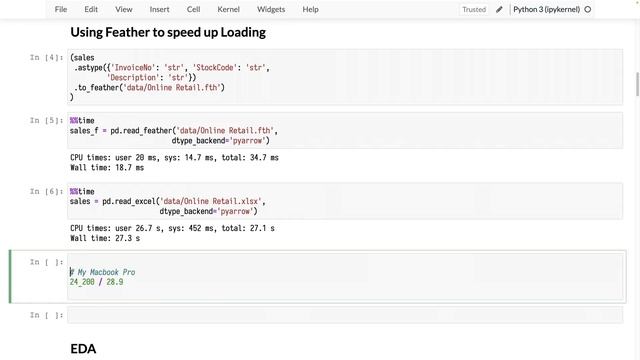 032. Using Feather and Pyarrow to Speed up loading Retail Data in Pandas смотреть онлайн