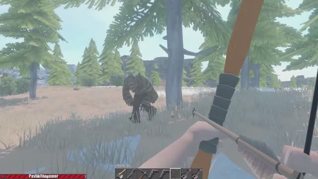 Баг с животными и бетоном в игре Hurtworld. Непроходимое препятствие которого нет. смотреть онлайн