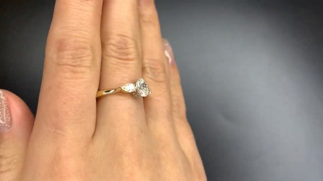Кольцо с бриллиантами овал 0.5ct l/VS1 GIA смотреть онлайн