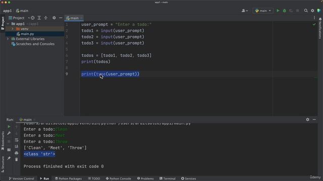 012 Storing User Input in Lists
