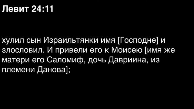 Левит, глава 24 смотреть онлайн