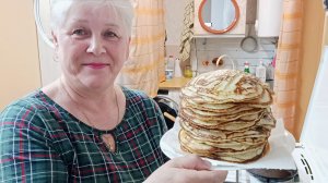 "Жизнь на пенсии".. Съездили на кладбище. // Напекла дрожжевых блинов.