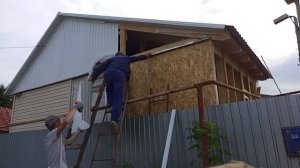 Крыша и фронтон своими руками за 1 день. #крыша #фронтон