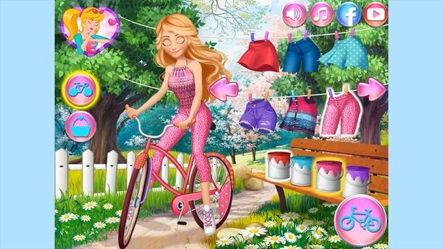 Велопрогулка Рапунцель и Белль часть 1 / Видео мультфильм игра / Rapunzel and Bell bike trippart 1 смотреть онлайн