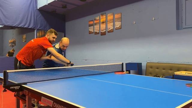 Скидка слева. Тренировка СКИДКИ слева. Обучение настольный теннис.#настольныйтеннис #pingpong